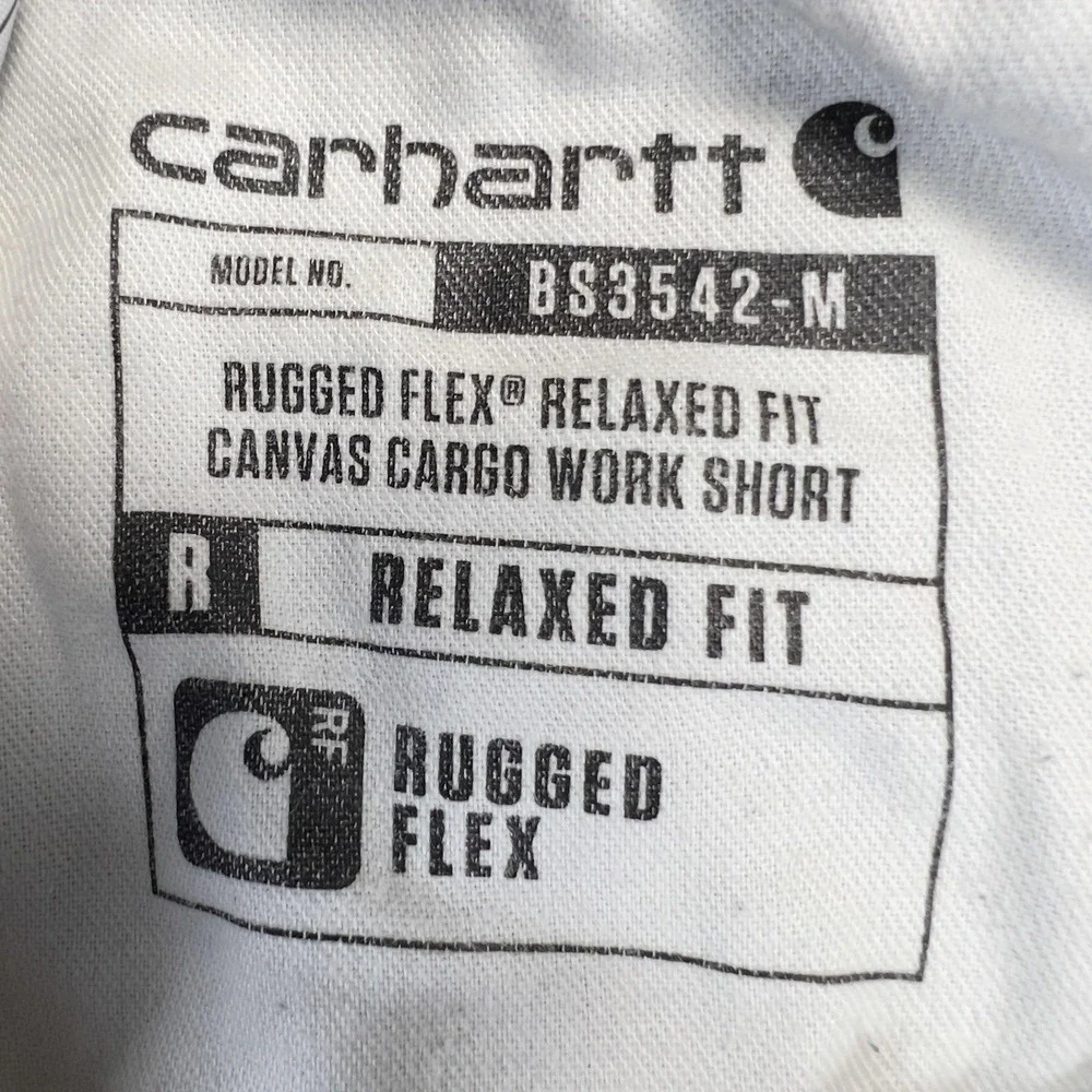 Carhartt Shorts Mens 36 Gray Rugged Flex Canvas Cargo Relaxed Work BS3542-M
